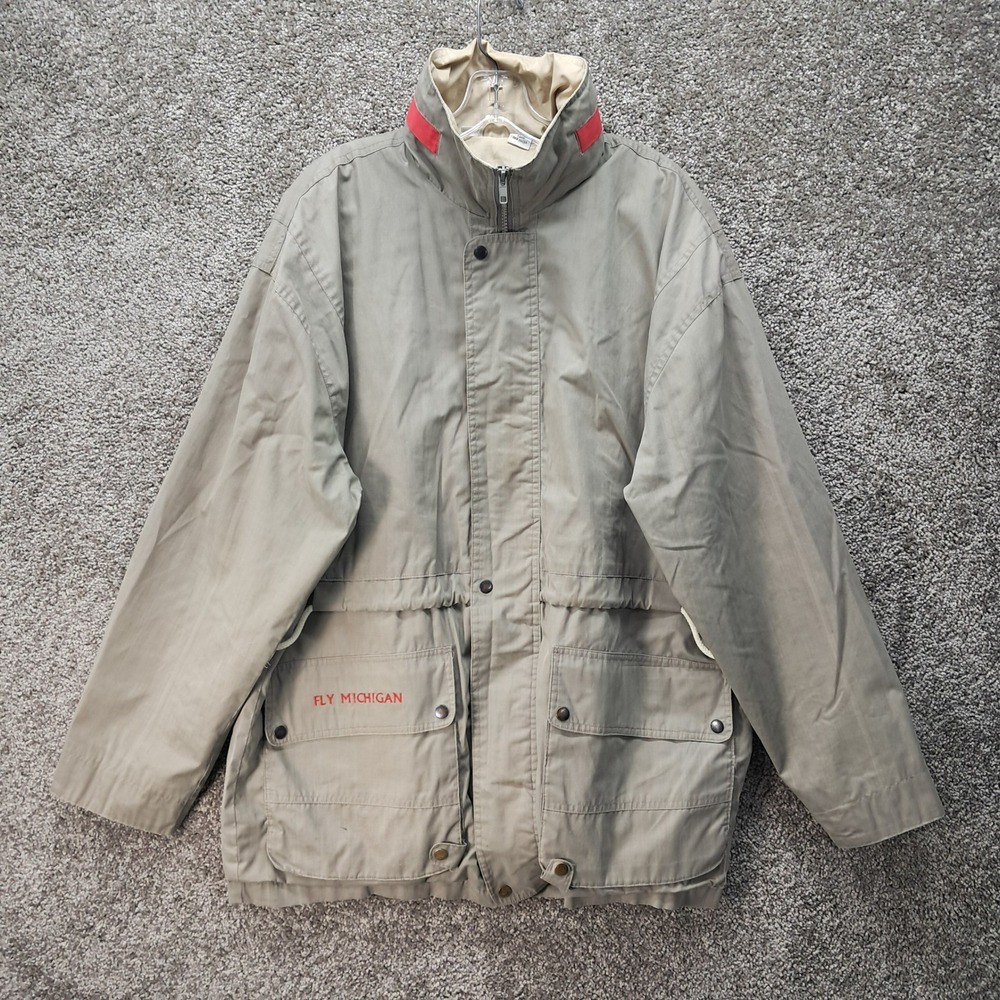 Expidtions Mens Vintage Field Jacket Khaki Tan Utility Coat Size M RN 55254